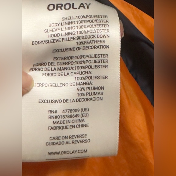 Orolay Navy Jacket with Sherpa Lining - Picture 10 of 13